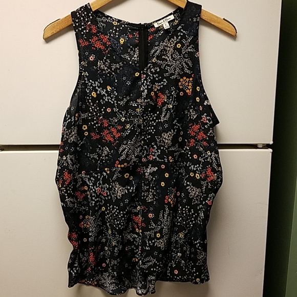 Anthropologie Tops - Anthro Floral Sleeveless Blouse